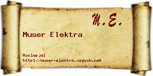 Muser Elektra névjegykártya